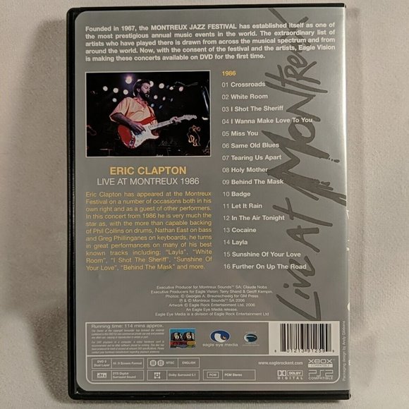 Eric Clapton - Live at Montreux 1986 (DVD, 2006) - Picture 2 of 11